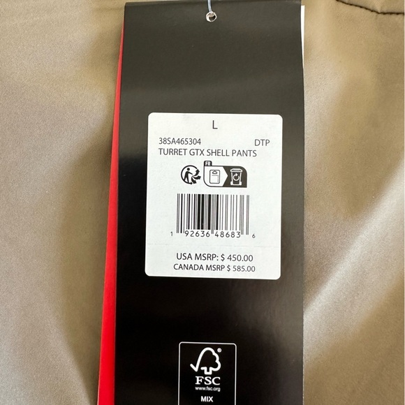 NWT Spyder Men’s Turret GTX Shell Pant - in Desert Taupe/Tan - Picture 10 of 11